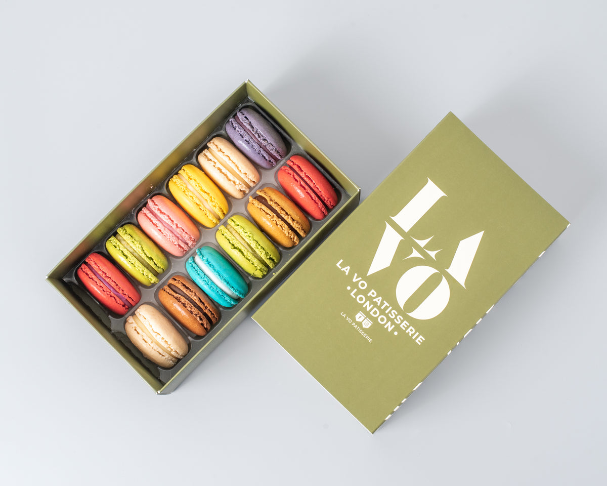 The ULTIMATE Gift Bundle For Christmas  (Yule Log  Cake + 1 x 12 Box Macarons + 1x Brownie Slice Box ) - LA VO PATISSERIE