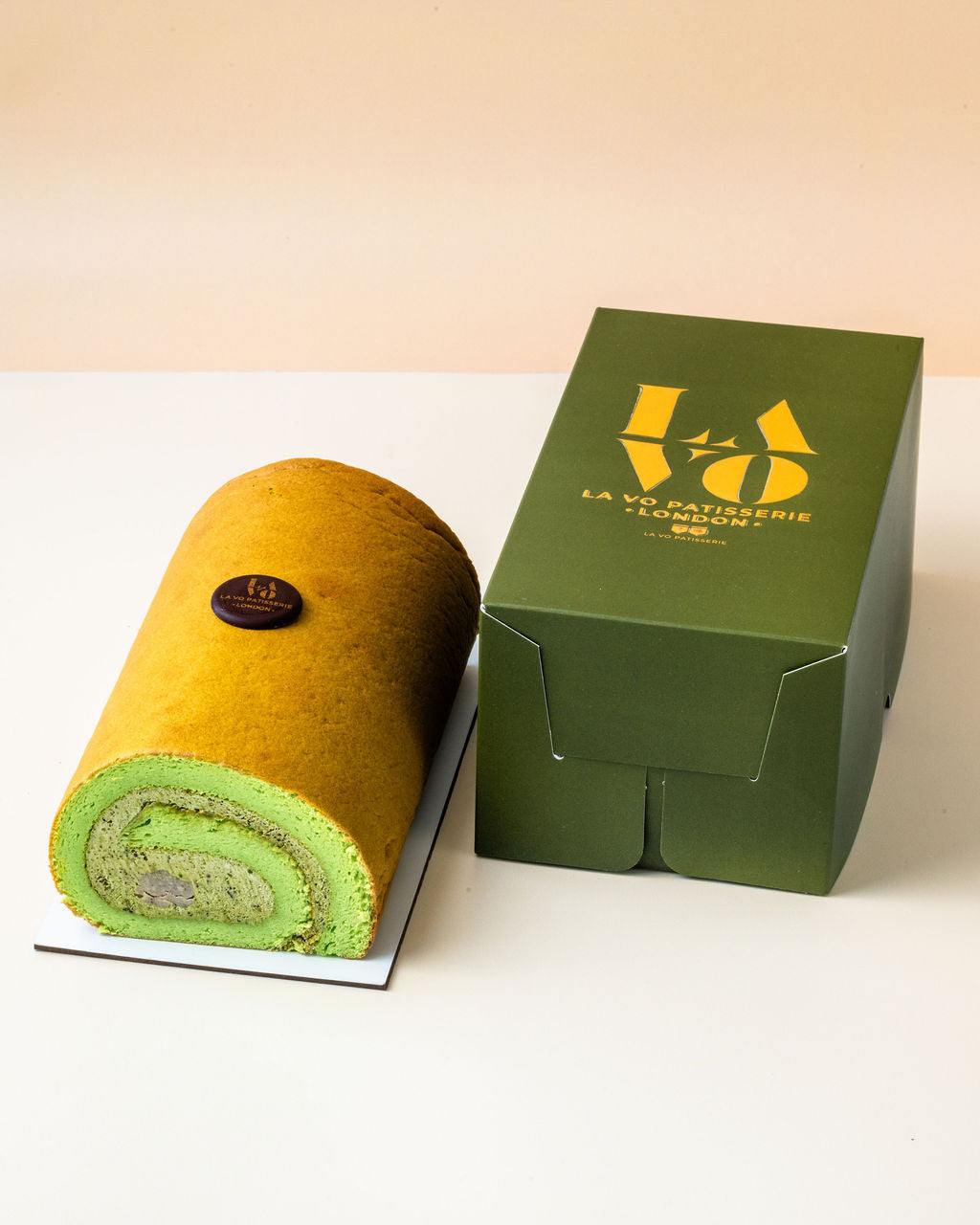Pistachio & Raspberry Roll Cake