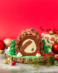 Yule Log Cake - LA VO PATISSERIE
