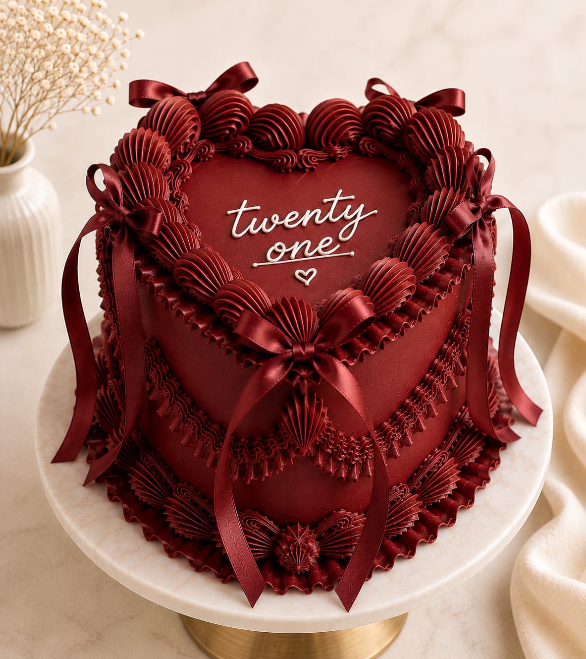 Vintage Heart Cake